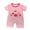 Pink-A, variant on Penkiiy Newborn Baby Girl Boy Romper Short Sleeve Print Bodysuit One Piece Jumpsuit Summer Outfits 6-9 Months Yellow