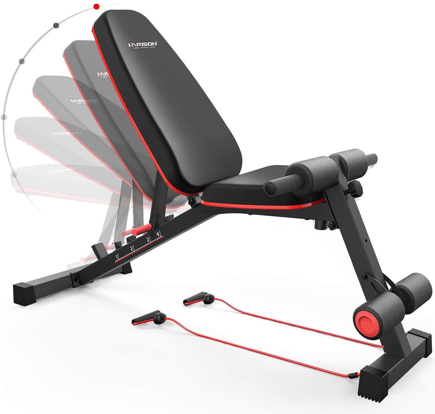 kms foldable bench press – chest weight indoor fitness