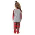 thumbnail image 5 of Family Christmas Pjs Matching Sets, Plaid Letter Print Long Sleeve Pullover+ Long Pants Matching Holiday Pajamas, 5 of 6