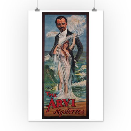 The Arvi Mysteries Vintage Poster (artist: Allpeck) England c. 1915 (12x18 Art Print, Wall Decor Travel Poster)