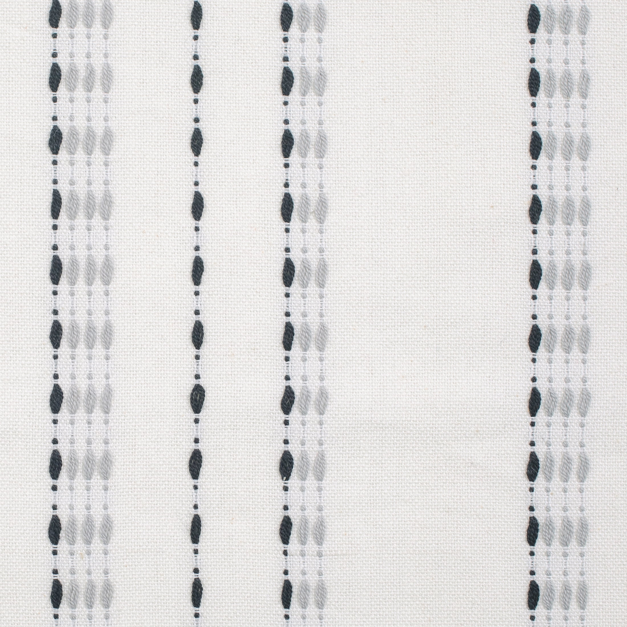 (2 pack) Better Homes & Gardens Luna 3-Piece Ivory/Black Pick Stitch Stripe Kitchen Curtain Set