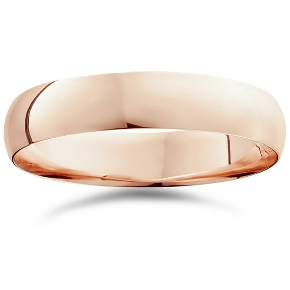 Pompeii 5mm Dome High Polished Wedding Band 10k Rose Gold (,)