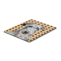"Scottish Deerhound Fall Leaves Mouse Pad Hot Pad or Trivet"