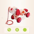thumbnail image 3 of Wooden Pull Along Dog Tractor Toy for Classic Children' Pull Toy with Rolling Wheels For, 3 of 8