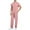 155#Pink, variant on Scrubs for Men Set Nurse Uniform - Stretch V-Neck Scrubs Top & Jogger Pants Quick Drying Workwear with Pockets Black L