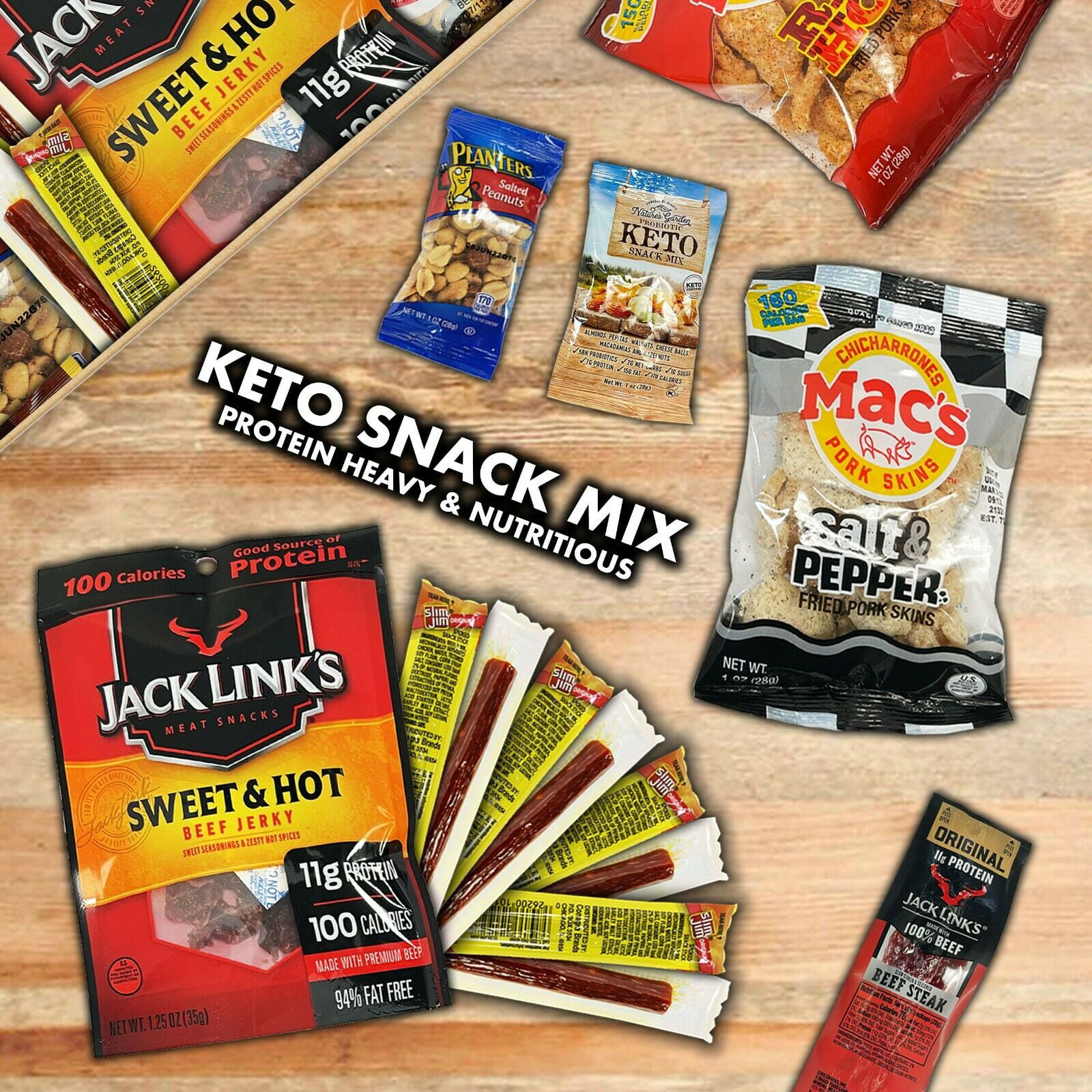 Multi-Brand 12-Piece Keto Friendly Gift Boxes - Beef Jerky & More