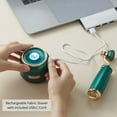 thumbnail image 4 of SALAV® Retro Edition Rechargeable Fabric Shaver and Lint Roller with 6-Blade Shaving System, Emerald, 4 of 18