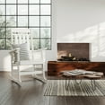 thumbnail image 5 of Patio Slat Rocking Chair, HDPE Plastic Weather Resistant Porch Rocker,White, 5 of 8