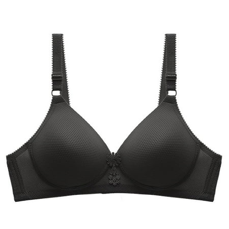 Juslio Minimizer Bras for Women Athletic Wirefree Breathable Solid Sports Bra
