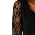 thumbnail image 2 of TaTaai Womens Solid Color Long Sleeve Ruched V Neck Pullover Casual Blouse Textured Detail Tunic Top for Daily Wear Gift, 2 of 5