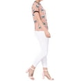 thumbnail image 4 of INSPIRE CHIC Women's Short Sleeve Contrast Cartoon Cats Pet Print Tee Ringer T-Shirt Tops XS Pink, 4 of 6