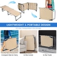 thumbnail image 5 of Resenkos Outdoor Chaise Lounge Chair, Folding Chaise Lounge Chair with Face Hole for Beach-Beige, Portable Recliner for Lawn Garden Beach Yard, 5 of 8