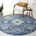 thumbnail image 2 of SAFAVIEH Brentwood Zharko Oriental Area Rug, Blue/Ivory, 6'7" x 6'7" Round, 2 of 8