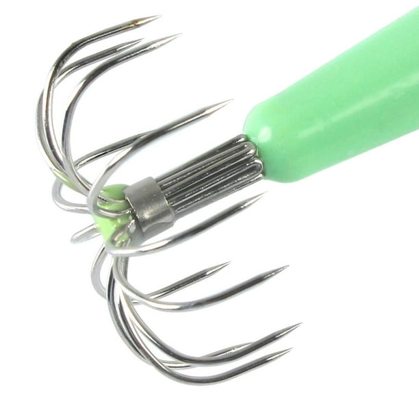 2 Pieces Squid s Fishing Hard Saltwater Bass Hook 4 Sizes 8.2cm 