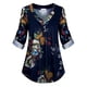 thumbnail image 3 of Blusa informal de Manga larga con cuello en V Monstrate estampado floral M azul, 3 of 7