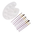 thumbnail image 2 of 10Pcs Oil Paint Brushes Poisonless Acid Free Odorless Different Sizes Ergonomic Paint Brush Set with Palette, 2 of 14