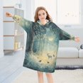 thumbnail image 5 of FORMRS Wearable Blanket Hoodie with Sleeves for Kids Cozy Flannel Sweatshirt, Night Forest Scene, 5 of 7