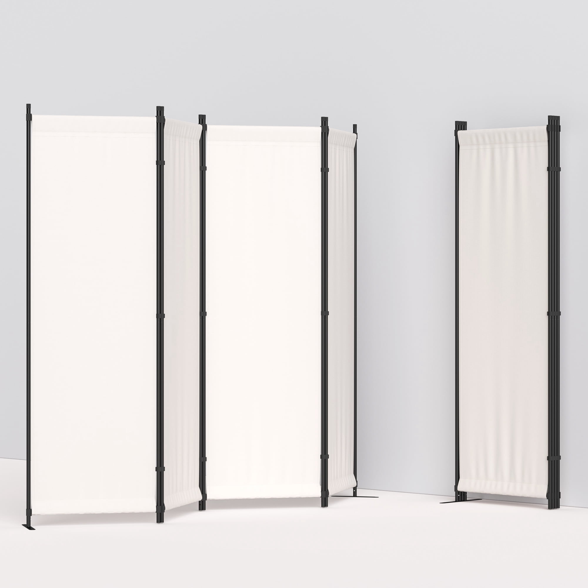 Phonjoroo Room Divider Folding Privacy Screens 4 Panel Partitions 88" Dividers Portable Separating for Home Office Bedroom Dorm Decor