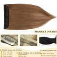 thumbnail image 6 of MY-LADY 10''-24'' 5 Clips in Human Hair Extensions Thick Real Natural Hair Pieces 100% Full Head Remy Hair 22inch #06 Light Brown（Thin）, 6 of 8
