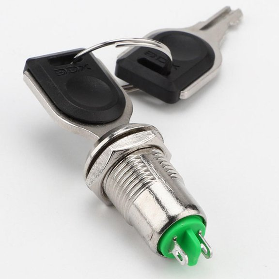 Interruptor de llave electrónico de encendido/apagado con cerradura de 12 mm, práctico, 2 posiciones, 2 llaves para seguridad, motor, , proyectos
