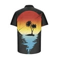 thumbnail image 5 of APEXFWDT Men's Hawaiian Shirt Short Sleeve Button Down Beach Shirt Palm Printed Holiday Beach Top, 5 of 5