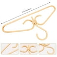 thumbnail image 6 of 2Pcs Rattan Clothes Hanger Natural Rattan Hand-Woven 3 Hanger Clothing Decor 40x20cm, 6 of 8