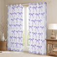 thumbnail image 2 of Manfei Girls Bow Bowtie Curtains Pack of 2 (42x84 Each),Retro Bowknot Curtains Blackout,Purple White Bedroom Curtains For Girls,Ultra Soft Home Decor, 2 of 6
