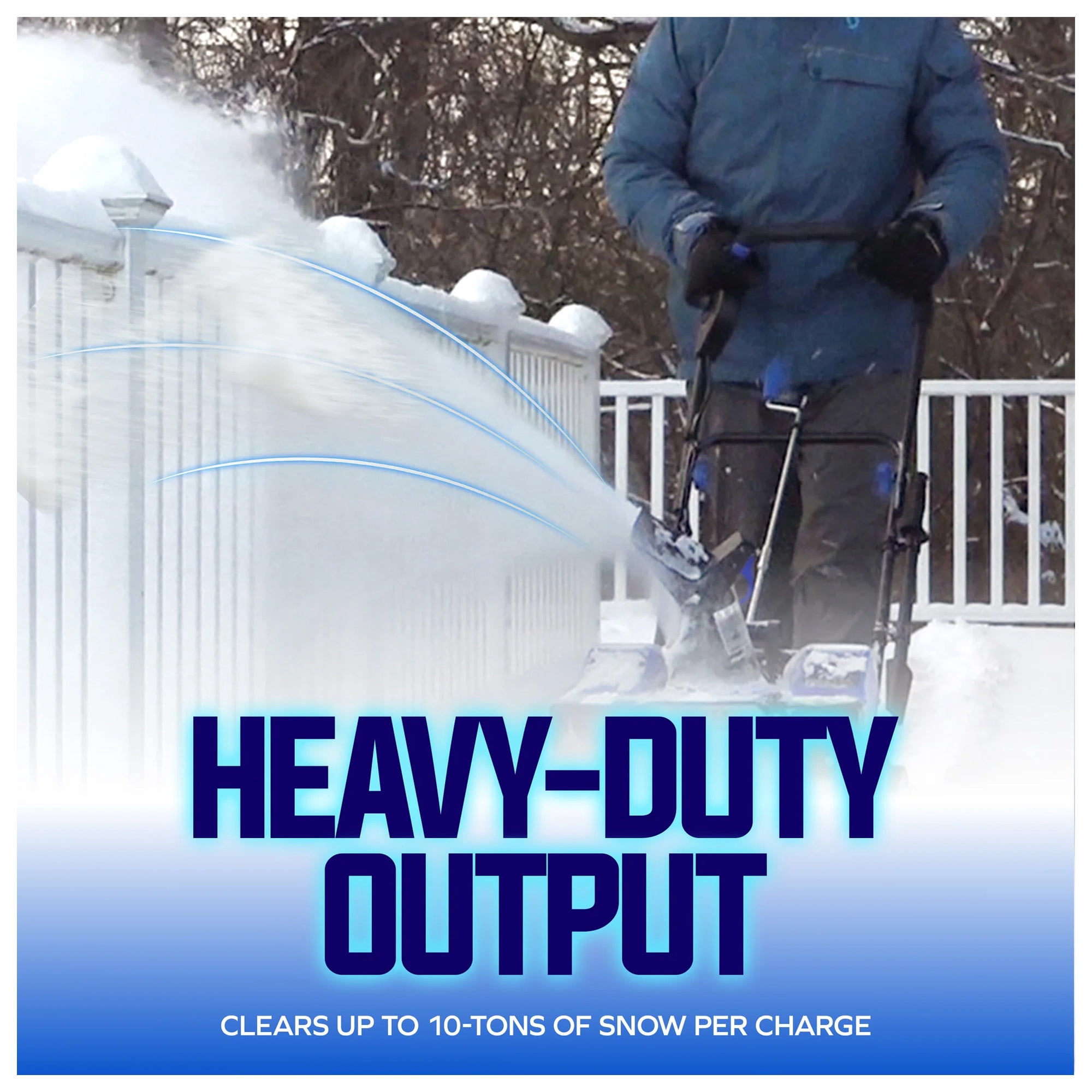 Snow Joe 48V Cordless Snow Blower Machine, Battery Powered w/ LED, 18\" Clearing