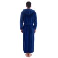 thumbnail image 3 of Robes for Women Flannel Bath Robes,2XL-3XL Men/3XL-4XL Women Navy, 3 of 7