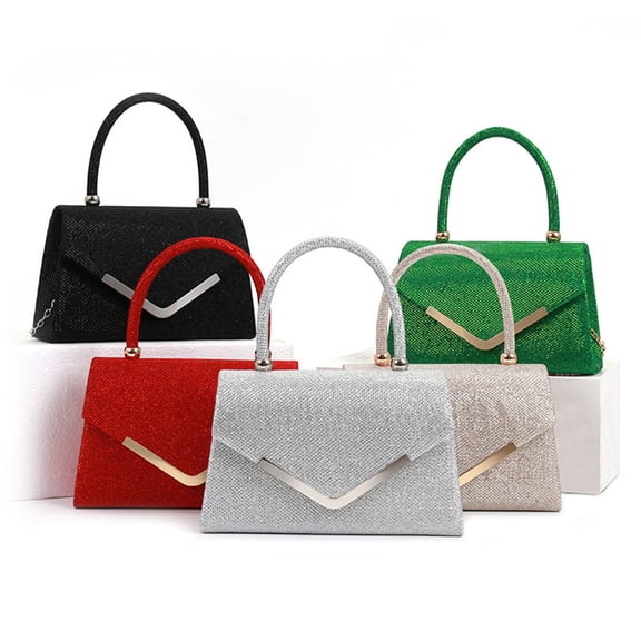 Hfnxid Women's Evening Bag Party Clutches Wedding Purses Cocktail Prom Handbags with Frosted Glittering