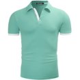 thumbnail image 1 of Polo Ajusté pour Hommes Manches Courtes T-Shirt Décontracté d'Été, 1 of 6