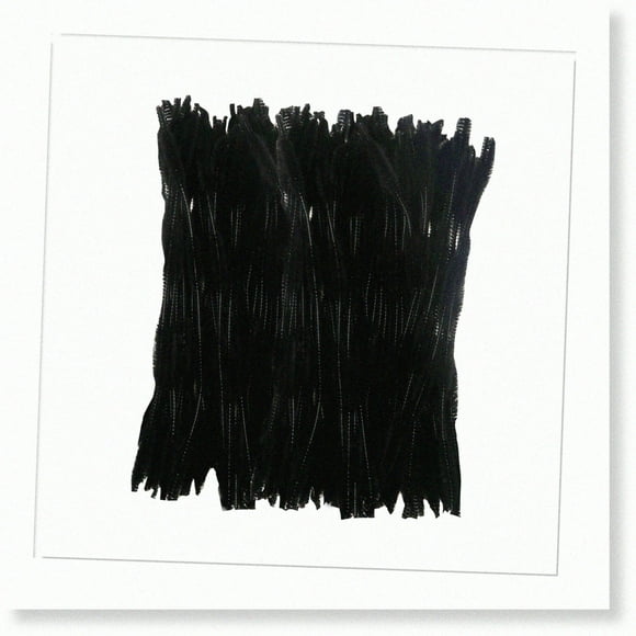 120pcs Black Pipe Cleaners Craft Chenille Stems - Bump Pipe Cleaners for Handmade DIY Art - Supplies for Bending Plush - 13mm x 12 inch