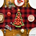 thumbnail image 4 of Touchbetter Red and Black Buffalo Plaid Merry Christmas Tree Table Runner, Seasonal Truck Gifts Kitchen Dining Table Decoration for Outdoor Home Party 13x72 Inch, 4 of 6