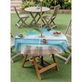 thumbnail image 5 of Outdoor Tablecloth with Umbrella Hole Zipper Summer Beach Round Tablecloth 54" Waterproof Outside Table Cloth Ocean Tropical Palm Tree Seaside Landscape Patio Table Cover Tablecloths for Picnic Party, 5 of 8