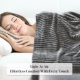 thumbnail image 3 of (2 pack) Lockways Cozy Plush Blanket Big Soft Fleece Blankets, Lightweight Queen Size Light Gray for Bed 60"x80", 3 of 13