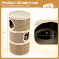 thumbnail image 3 of Gymax 3-Story Cat Condo 28'' Multi-level Cat Hideaway w/ Sisal Scratching Pad, 3 of 10