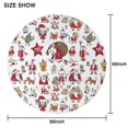 thumbnail image 6 of White Christmas Santa and Character Pattern Round Tablecloth 60"x60",Wrinkle Wipeable Table Cloth for Kitchen Dining Room Picnic Patio Party, 6 of 6