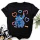 thumbnail image 3 of Disney Stitch Anime Mujer Moda Dibujos Animados Verano kawaii Top Camiseta, 3 of 5