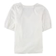 thumbnail image 2 of Alfani Womens Smocked-Shoulder Pullover Blouse white L, 2 of 2