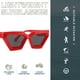 thumbnail image 4 of Gafas de sol personalizadas con forma de diamante, gafas de sol estilo ojo de gato con montura gruesa, hechas de PC y HD, 4 of 6