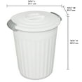 thumbnail image 2 of 24 Quart Latching Utility Can – White Durable Plastic Storage Container with Secure Lid, 2 of 6