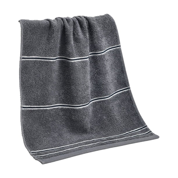 Toallas faciales y corporales suaves, absorbentes y sin pelusa, paquete de 2. Toallas de baño acolchadas y de secado rápido para hombres y mujeres. Toallas duraderas y suaves con rayas para la ducha,
