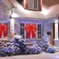 thumbnail image 3 of Best Choice Products 24in Pre-Lit XL Christmas Bow, Large Outdoor LED Lighted Holiday Decor w/ 8 Light Functions, Hook, 3 of 8