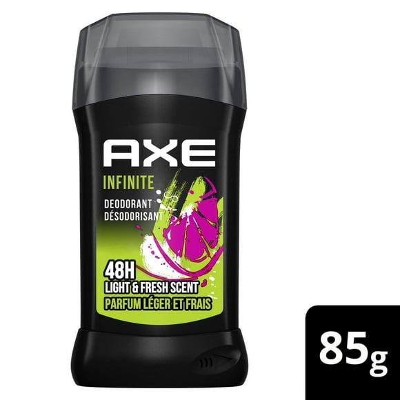 Désodorisant en Bâton, parfum longue durée, AXE Infinite Pamplemousse et Patchouli désodorisant sans aluminium, 85g