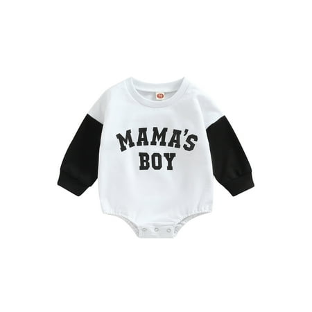 

Binpure Brother Matching Outfit Long Sleeve Crew Letter Sweatshirt/Romper