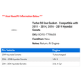 thumbnail image 2 of Turbo Oil line Gasket - Compatible with 2011 - 2014, 2016 - 2019 Hyundai Sonata 2012 2013 2017 2018, 2 of 2