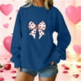 thumbnail image 1 of Xuyuer Valentine's Day Women's Bow Lover Heart Print Round Neck Loose Hoodie Long Sleeve Top, Cute Casual Pullover for Valentine's Day Gifts, Date Nights and Everyday Cozy Wear, 1 of 5