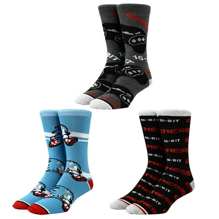 

Sega Sonic The Hedgehog 3 Pack crew Socks Set