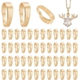 thumbnail image 1 of 120 piezas de conectores de cierre para colgante, de latón chapado en oro de 14 quilates, para collares, joyas doradas, cierres a presión, cierres para colgantes., 1 of 6