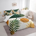 thumbnail image 3 of Manfei Vintage Moon Print Twin Bedding Sets 7-Piece, Leaf Plant Botanical Bedding Comforter Set, Retro Minimalism Reversible Sheet Sets, Super Cozy Room Decor, 3 of 7